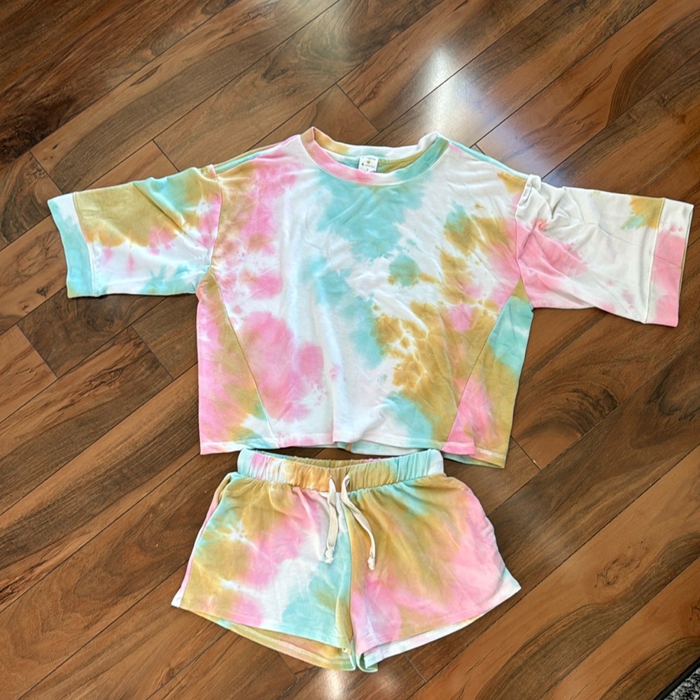 Vici Tie Dye Shirt Shorts Set S